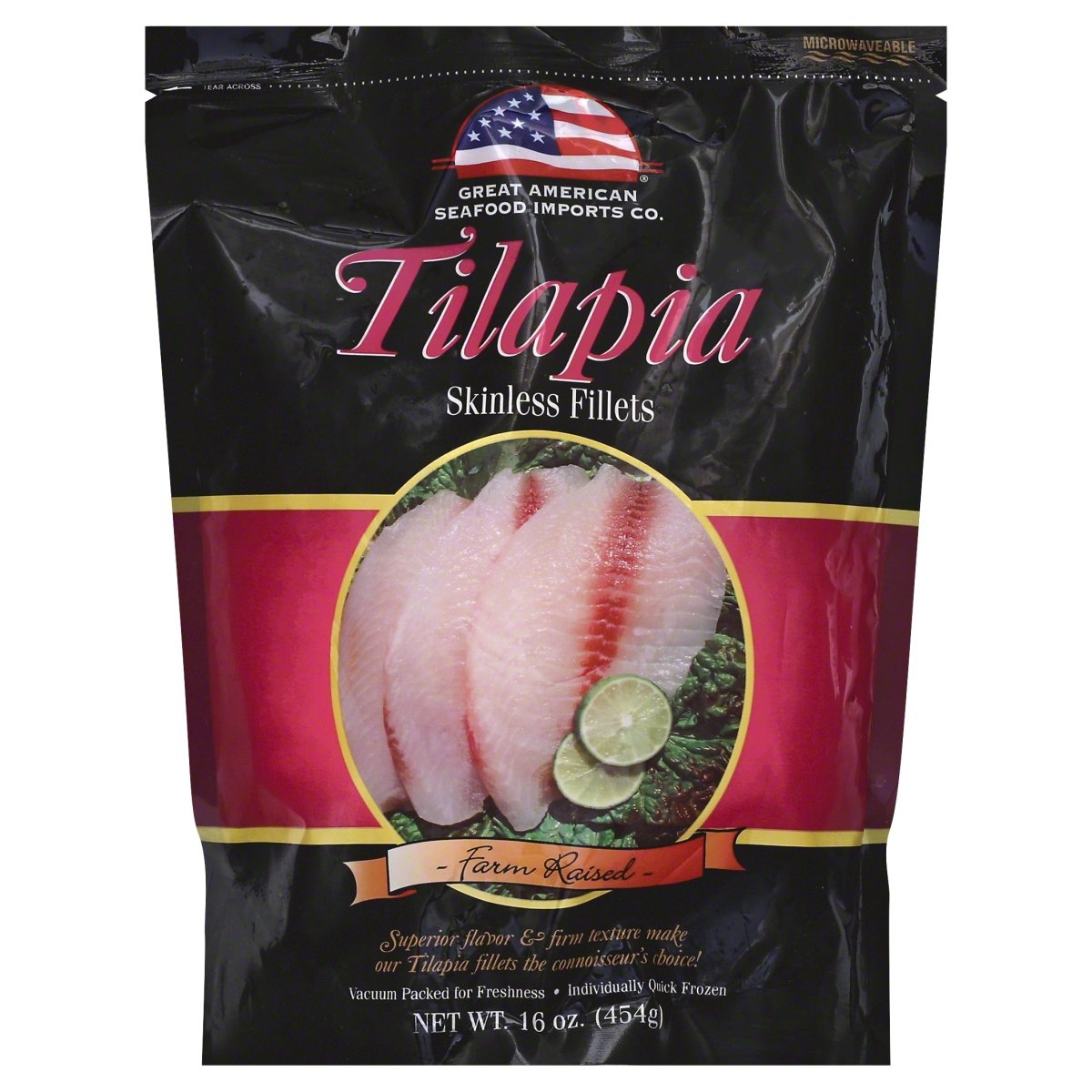 slide 1 of 2, Great American Seafood Tilapia 16 oz, 16 oz