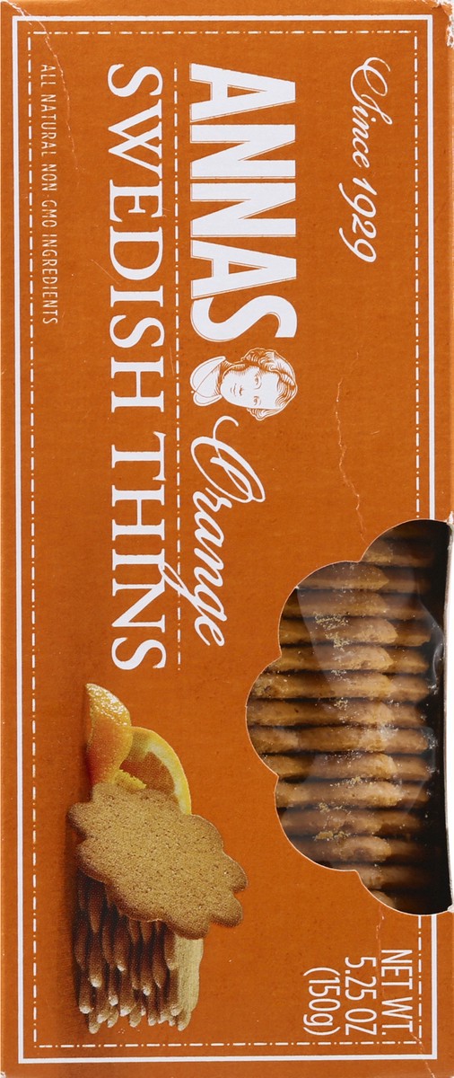 slide 12 of 13, Anna's Orange Swedish Cookie Thins, 5.25 oz