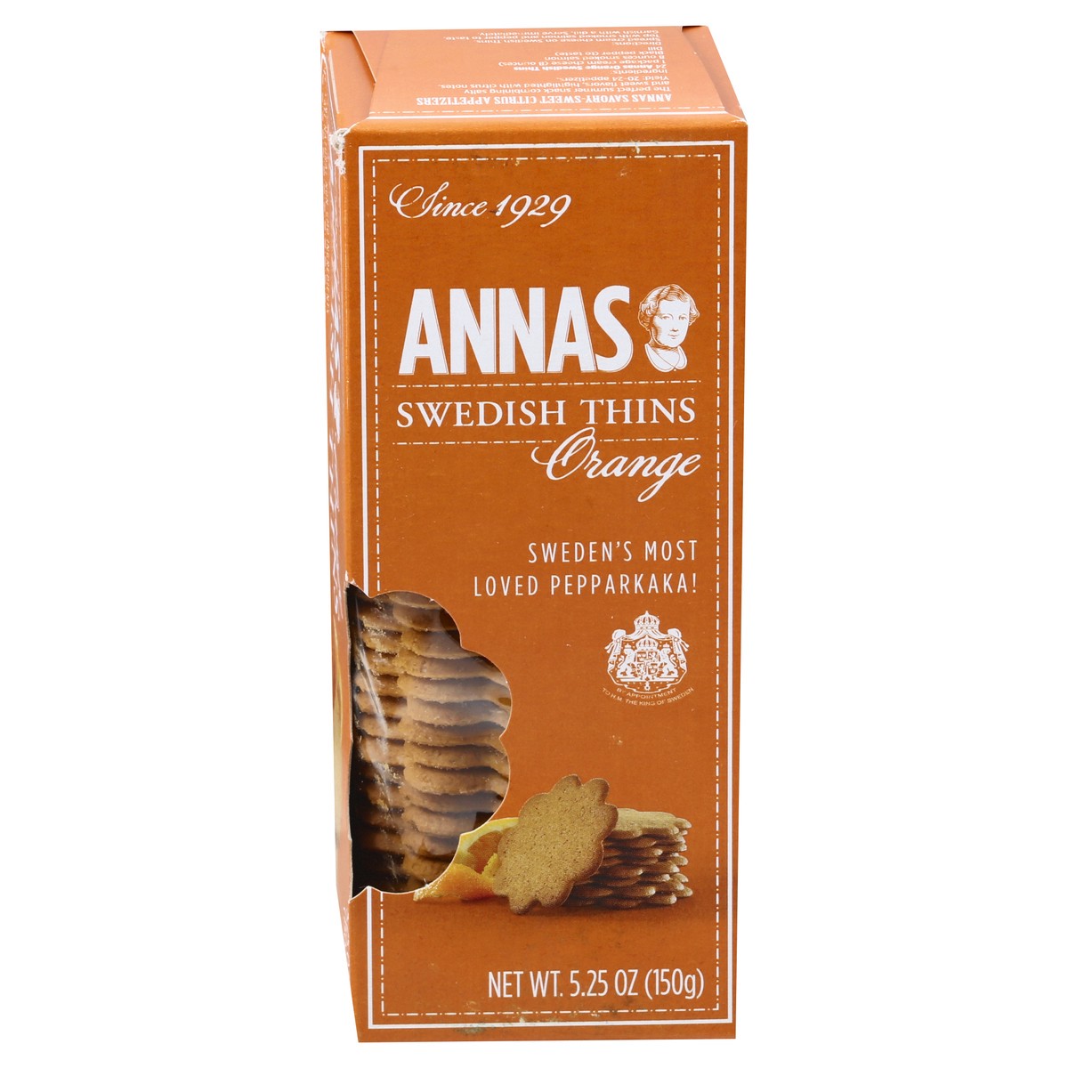 slide 1 of 13, Anna's Orange Swedish Cookie Thins, 5.25 oz