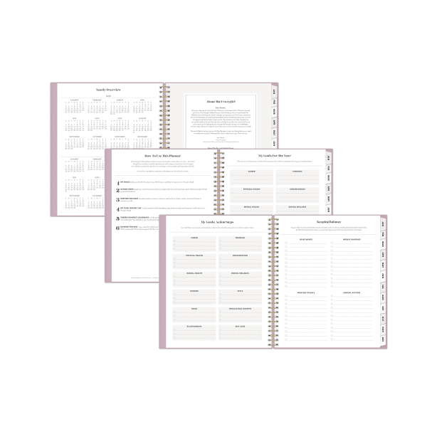 slide 4 of 7, 2025 Day Designer The Everygirl Monthly Planner, 8"" X 10"", Muted Lilac, January To December, 1 ct
