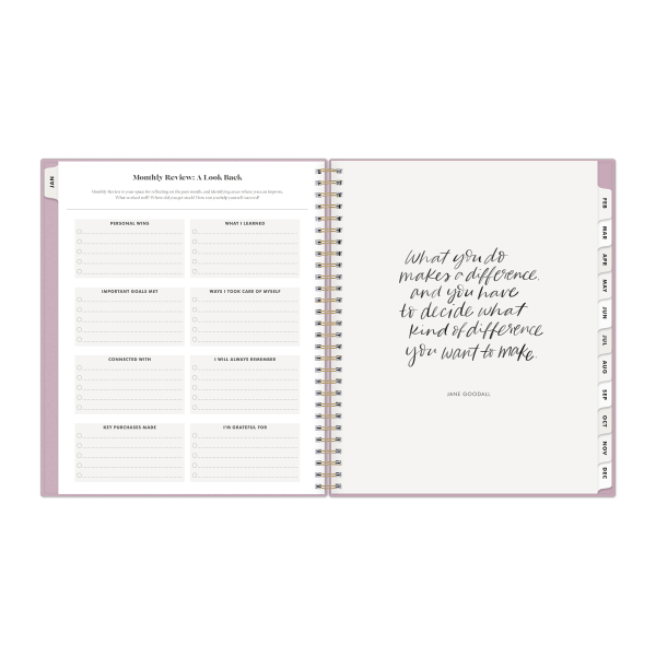 slide 3 of 7, 2025 Day Designer The Everygirl Monthly Planner, 8"" X 10"", Muted Lilac, January To December, 1 ct