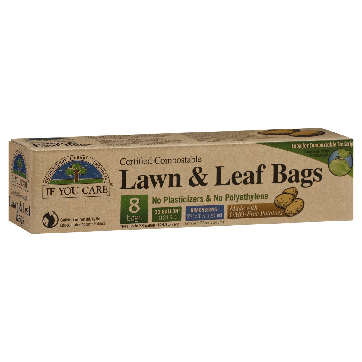 slide 2 of 4, If You Care Lawn & Leaf Bags 8 ea, 8 ct