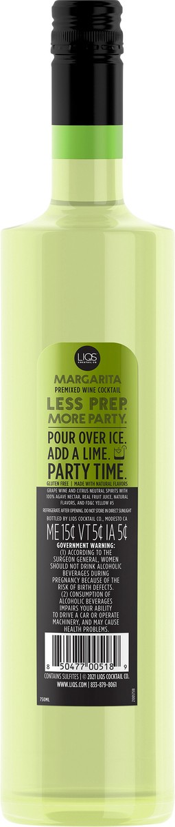 slide 2 of 4, LIQS Margarita Ready to Drink Cocktail 750ml, 750 ml