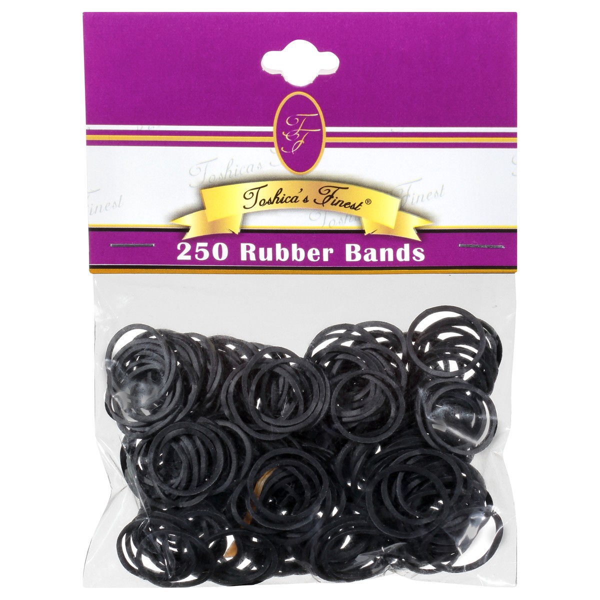 slide 3 of 9, Toshica's Finest Rubber Bands, Black, 1 ct