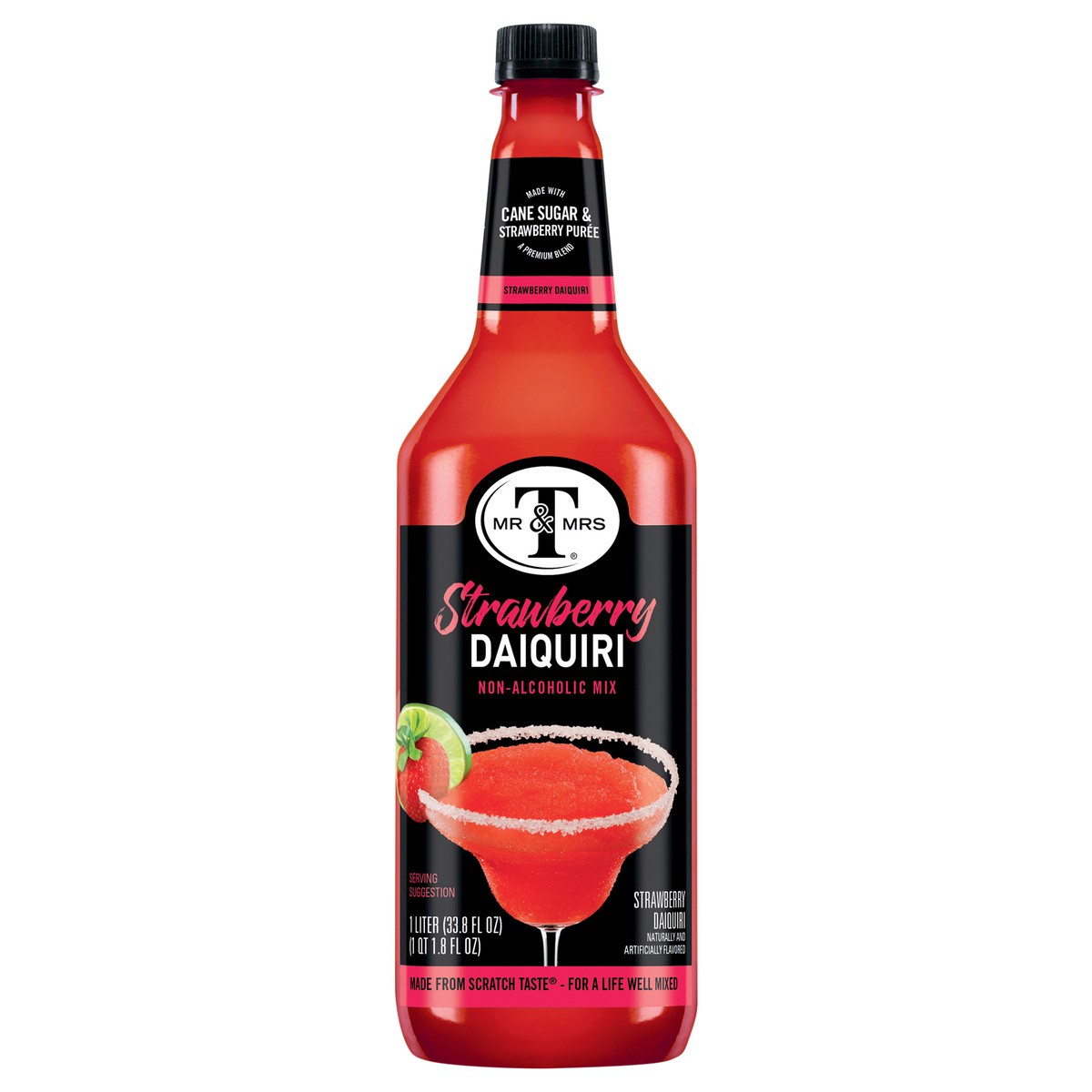 slide 1 of 7, Mr & Mrs T Strawberry Daiquiri Margarita Mix- 1 liter, 1 liter