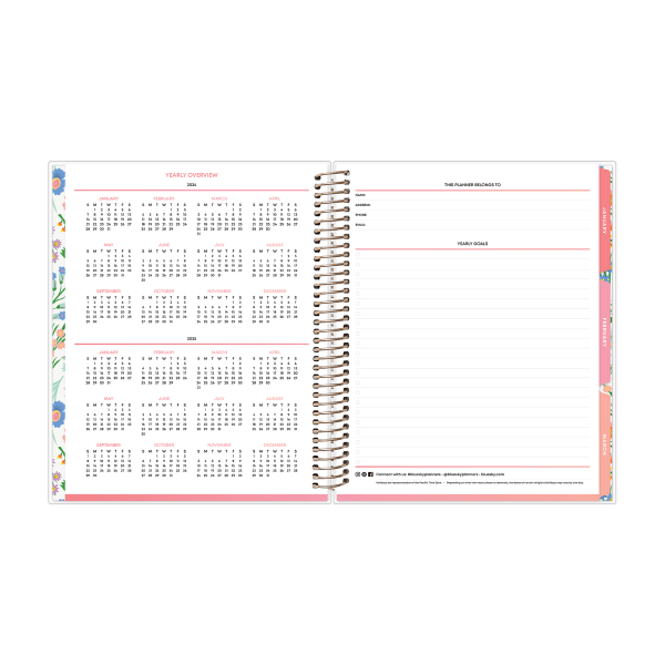 slide 6 of 9, 2025 Blue Sky Weekly/Monthly Planning Calendar, 7"" X 9"", Cheerful, January 2025 To December 2025, 1 ct