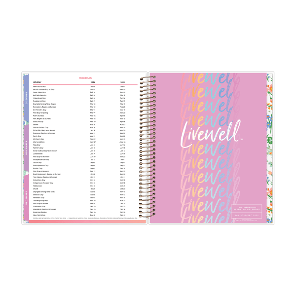 slide 2 of 9, 2025 Blue Sky Weekly/Monthly Planning Calendar, 7"" X 9"", Cheerful, January 2025 To December 2025, 1 ct