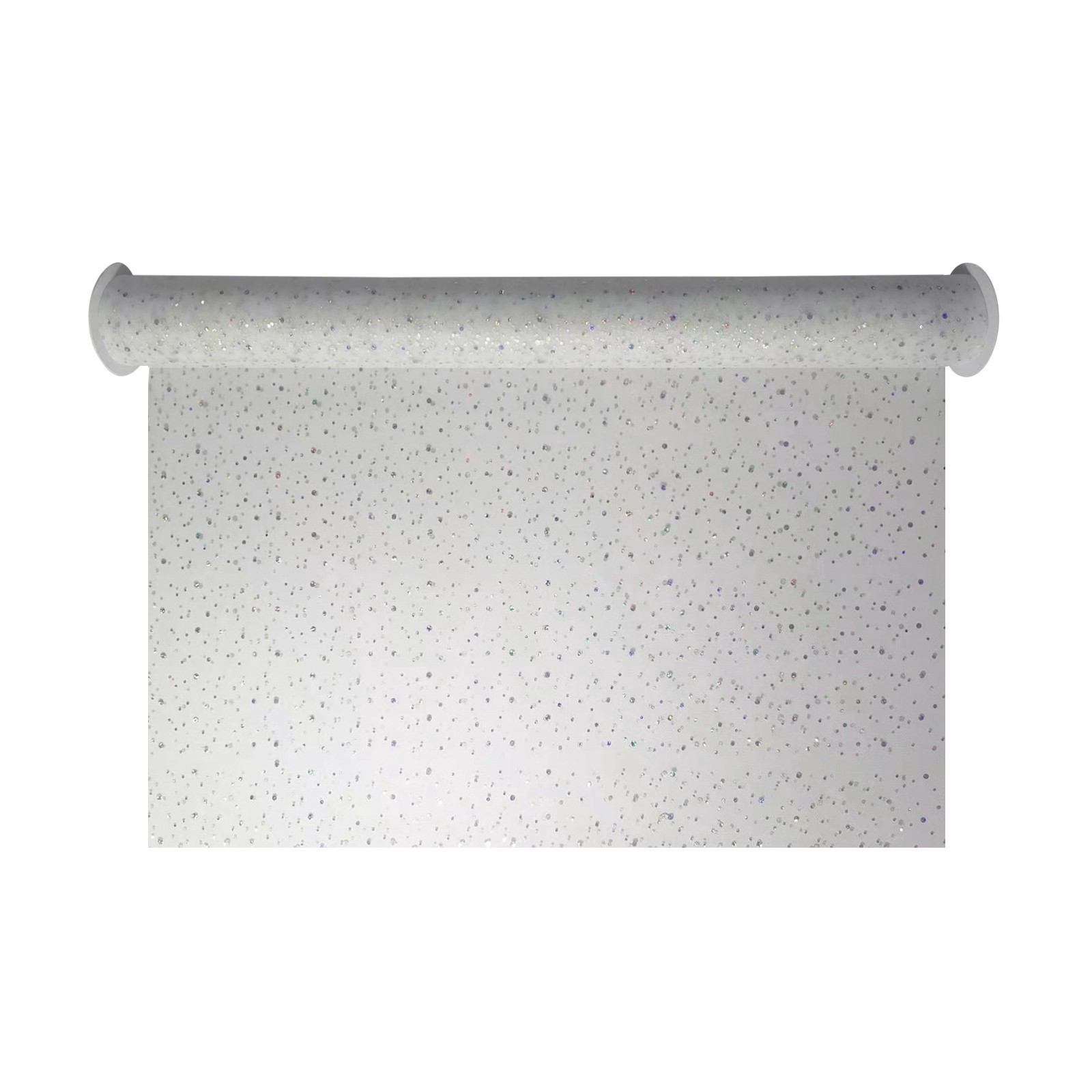 slide 4 of 6, 54" X 9yd. White Holographic Dot Tulle By Celebrate It, 54 in x 9 yd