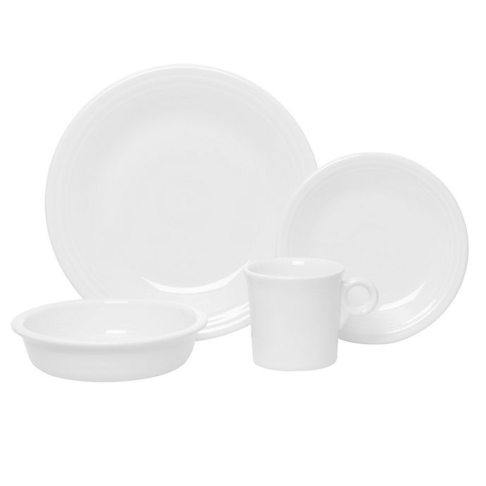 slide 1 of 1, Fiesta Place Setting - White, 4 ct