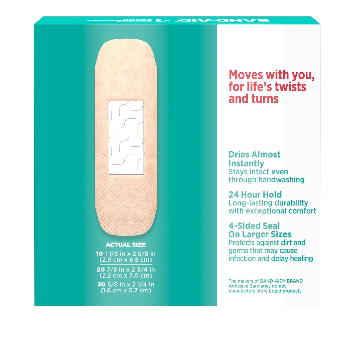 slide 2 of 5, BAND-AID Adhesive Bandages Skin Flex Assorted Sizes, 60 ct