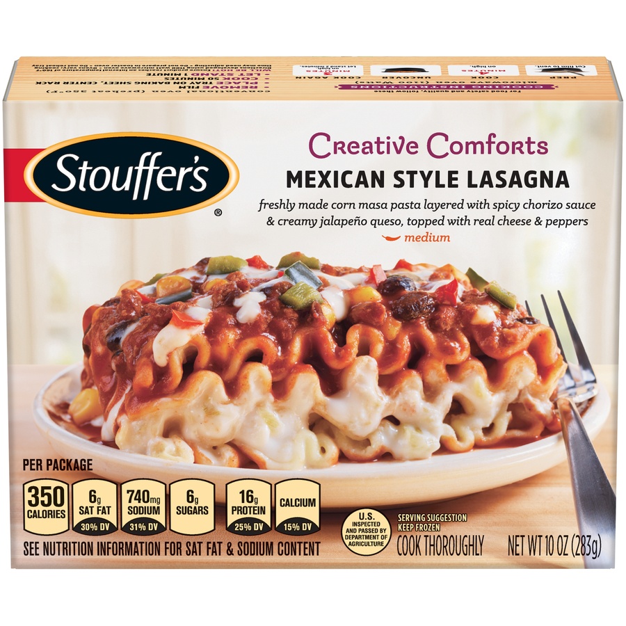 slide 1 of 1, Stouffers Classic Mexican Style Lasagna, 10 oz