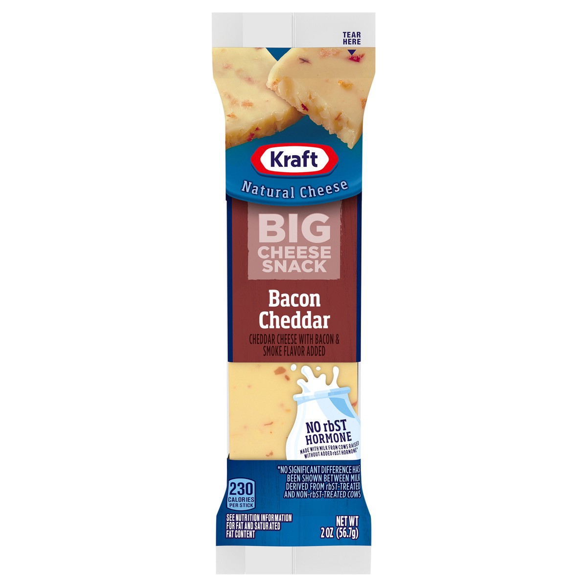 slide 8 of 14, Kraft Bacon Cheddar Big Cheese Snack Bar, 2 oz Stick, 2 oz