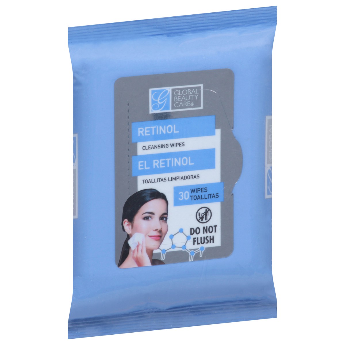 slide 9 of 9, Global Beauty Care Retinol Cleansing Wipes 30 ea, 30 ct