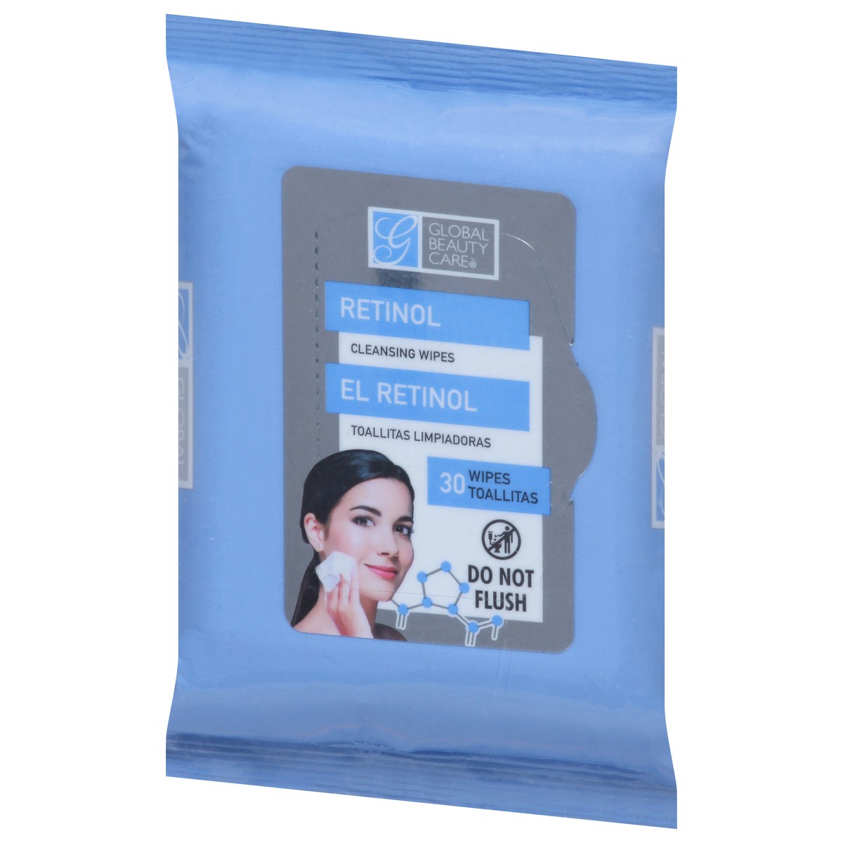 slide 6 of 9, Global Beauty Care Retinol Cleansing Wipes 30 ea, 30 ct