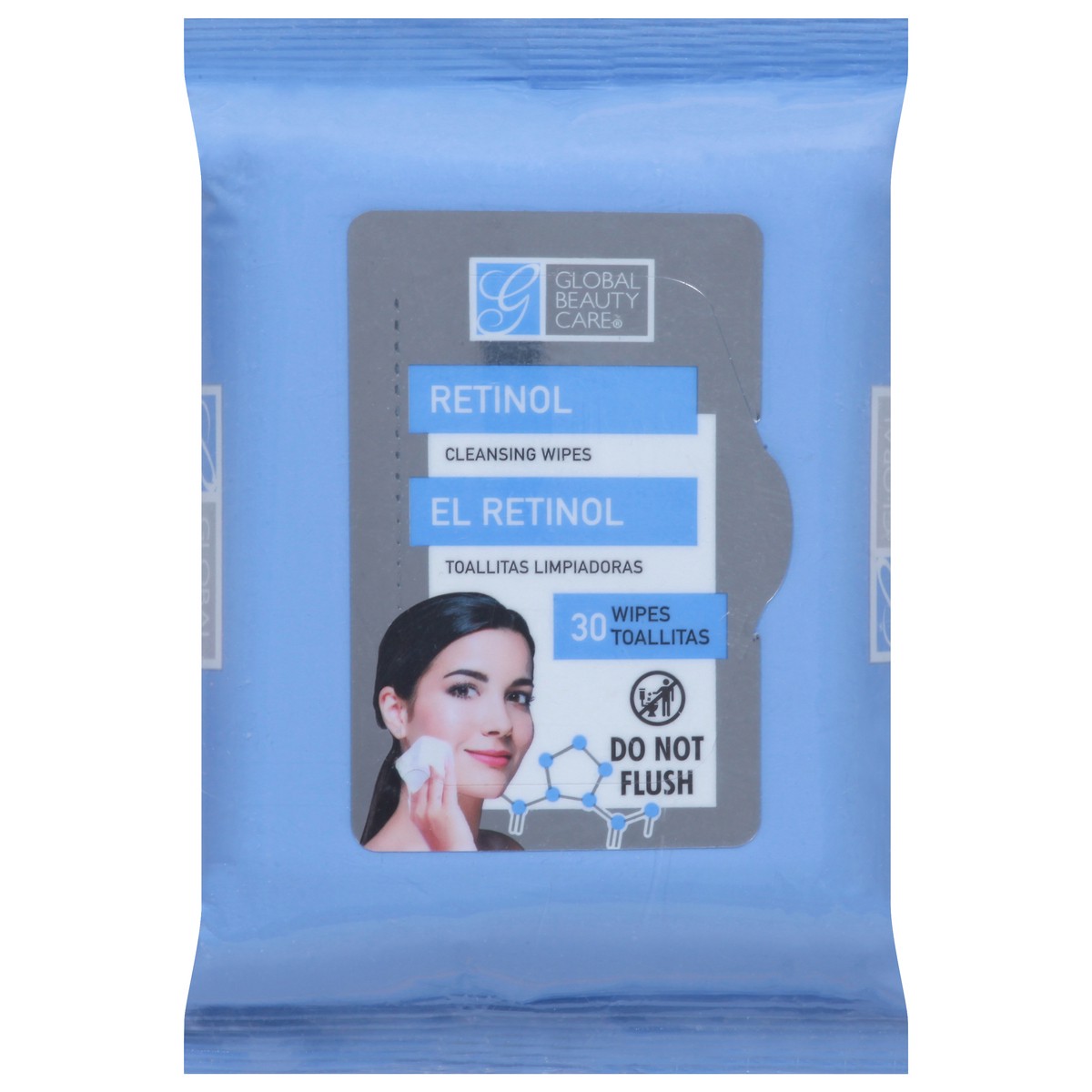 slide 1 of 9, Global Beauty Care Retinol Cleansing Wipes 30 ea, 30 ct