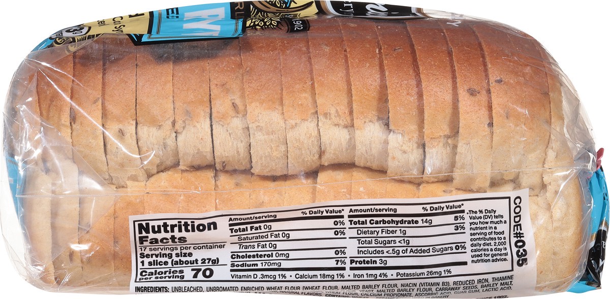 slide 10 of 13, Fantini Light Rye Seeded Bread 16 oz, 16 oz