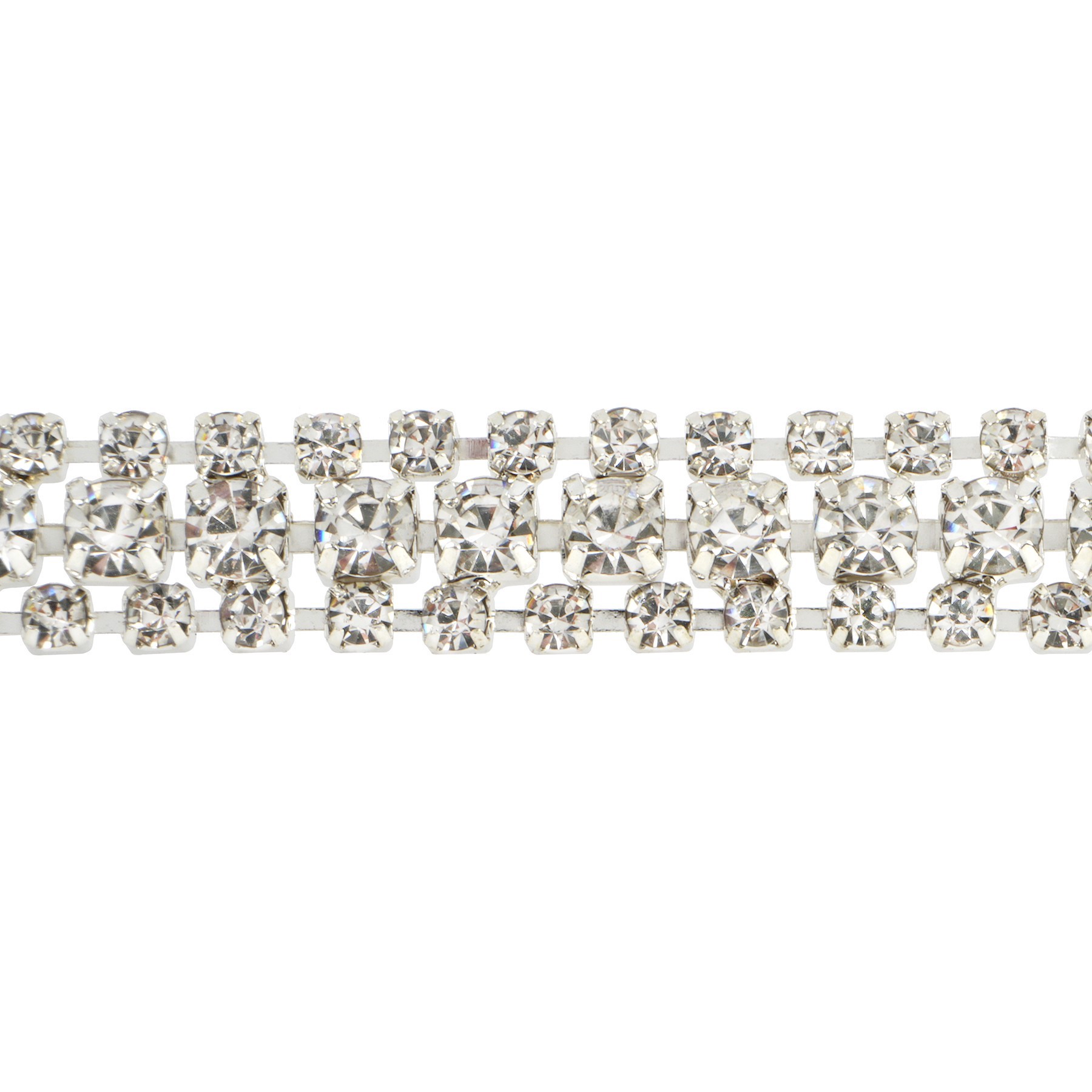 slide 2 of 2, 3yd. Glass 3-Row Rhinestone Chain Spool By Bead Landing, 3 yd