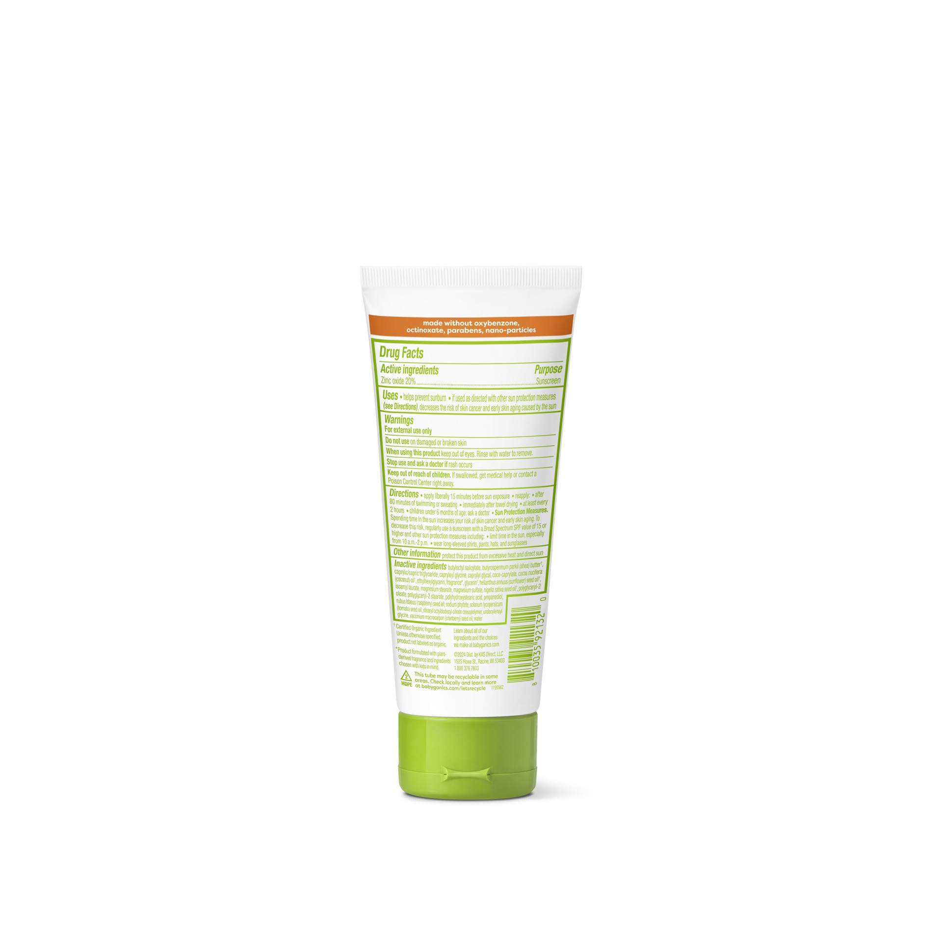 slide 3 of 10, Babyganics Mineral Kids Sunscrn Sb Spf50, 3 fl oz