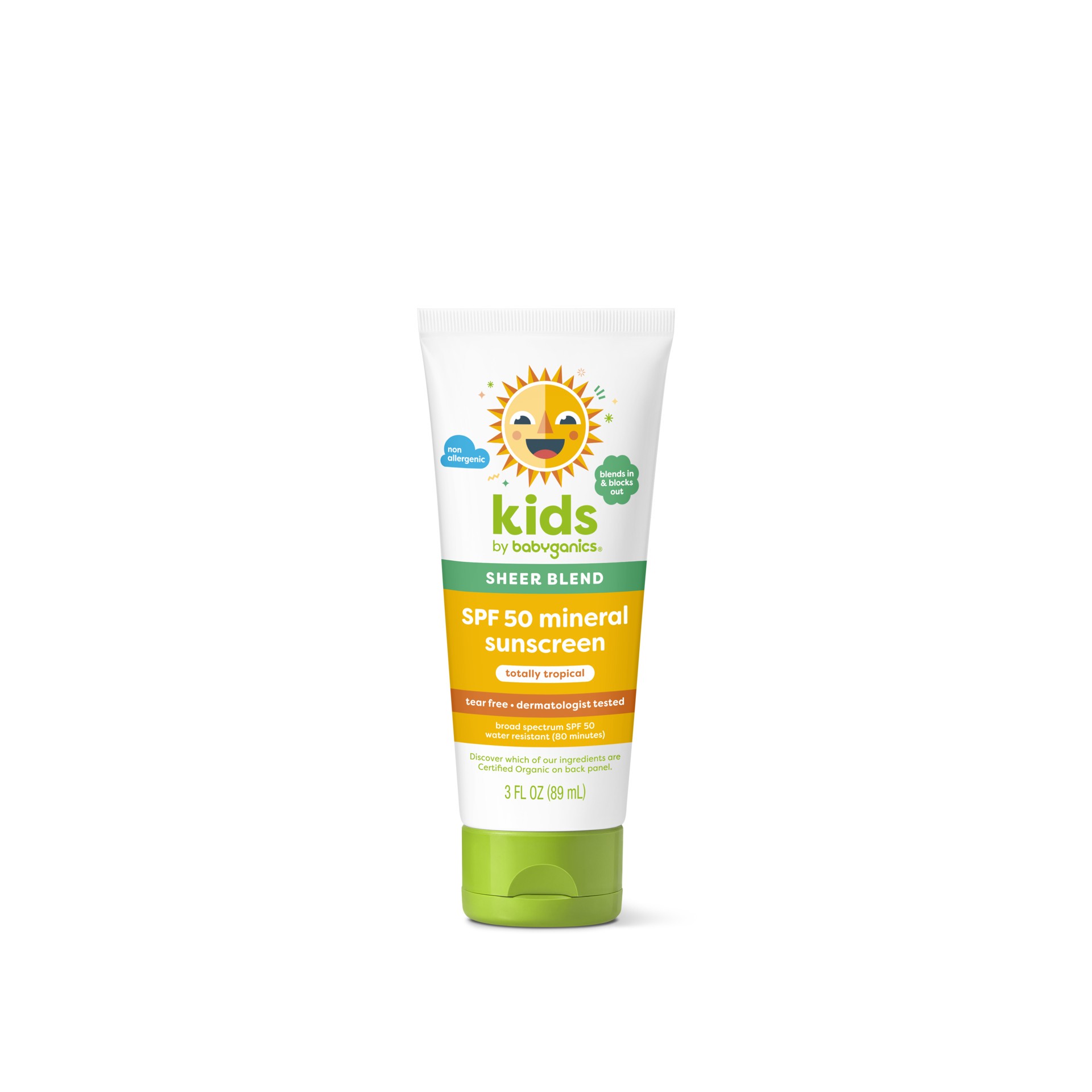 slide 4 of 10, Babyganics Mineral Kids Sunscrn Sb Spf50, 3 fl oz