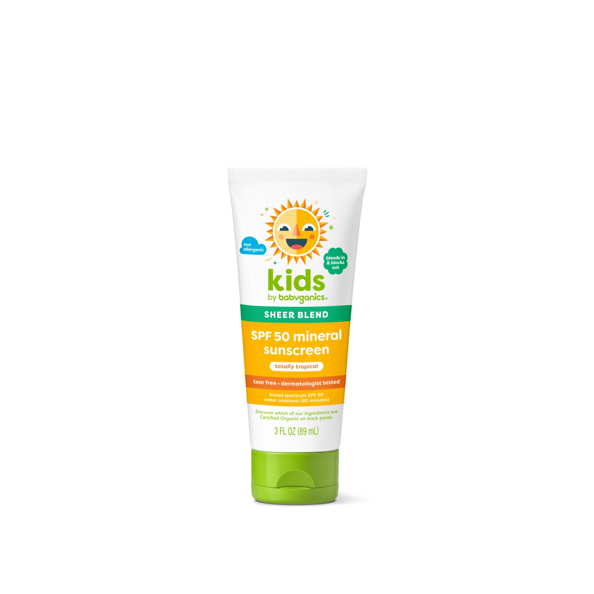 slide 1 of 10, Babyganics Mineral Kids Sunscrn Sb Spf50, 3 fl oz
