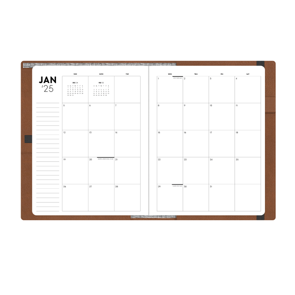 slide 4 of 7, 2025 Blue Sky Monthly Refillable Planning Calendar, 7"" X 9"", Tan, January To December, 1 ct