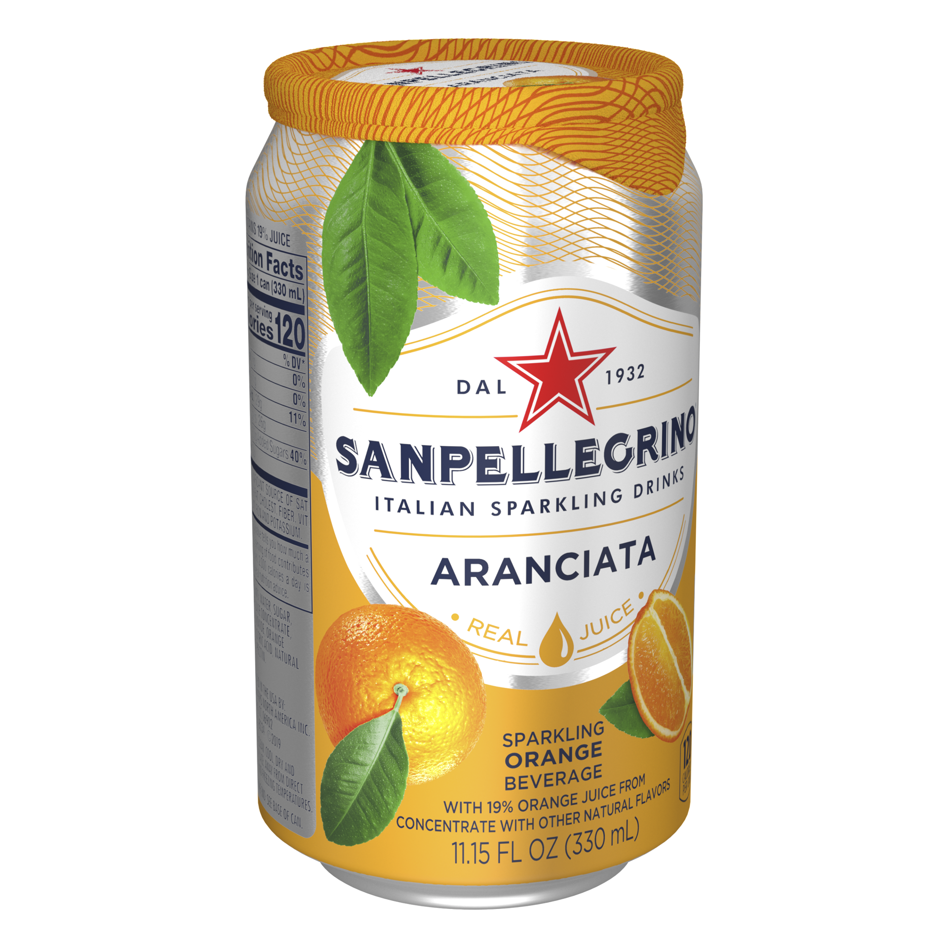 slide 1 of 9, SANPELLEGRINO Sparkling Fruit Beverages, Aranciata/Orange 11.15-ounce cans, 11.15 oz