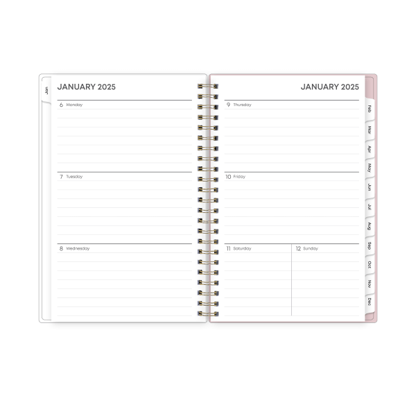 slide 2 of 7, 2025 Blue Sky Weekly/Monthly Planning Calendar, 5"" X 8"", Watercolor Peonies, January 2025 To December 2025, 1 ct