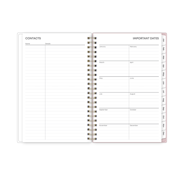 slide 4 of 7, 2025 Blue Sky Weekly/Monthly Planning Calendar, 5"" X 8"", Watercolor Peonies, January 2025 To December 2025, 1 ct