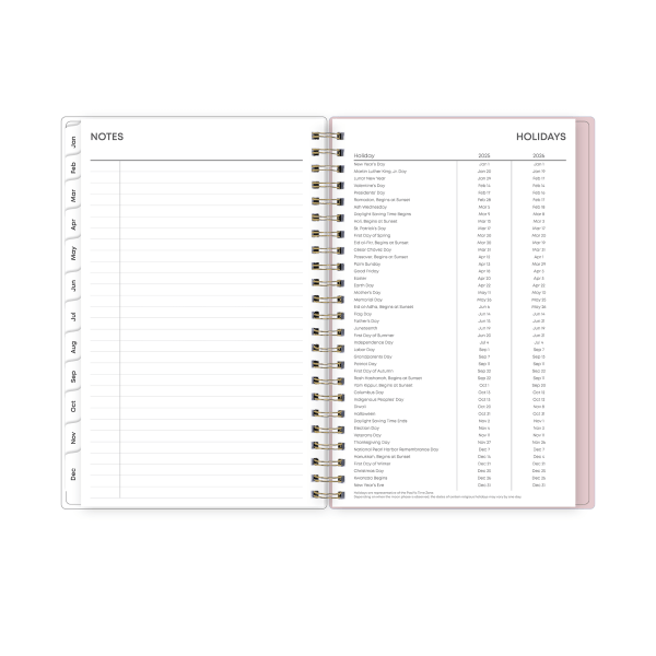 slide 3 of 7, 2025 Blue Sky Weekly/Monthly Planning Calendar, 5"" X 8"", Watercolor Peonies, January 2025 To December 2025, 1 ct