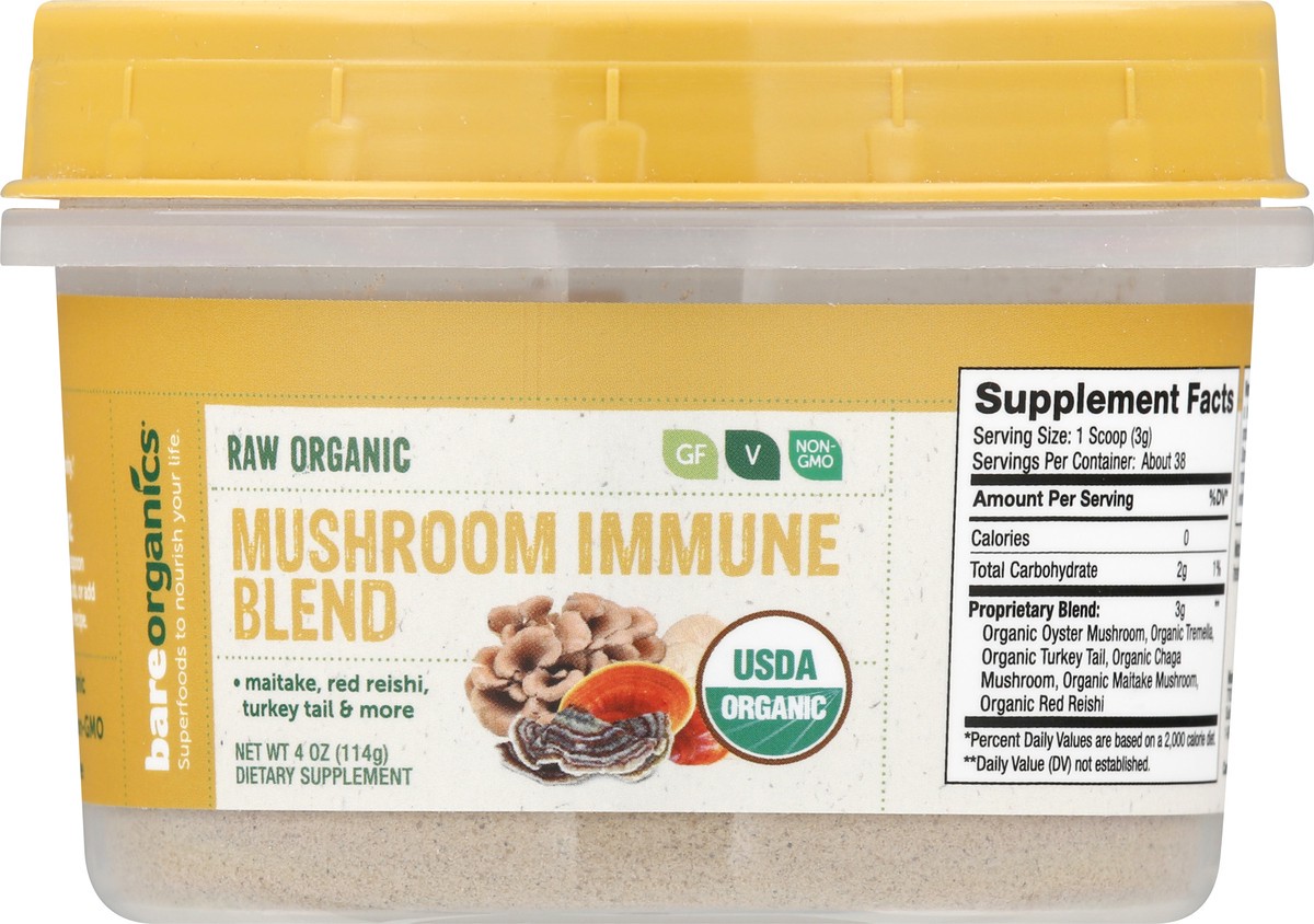 slide 2 of 12, Bareorganics Bare Organics Mushroom Immune Blend, Organic, Raw, 4 oz