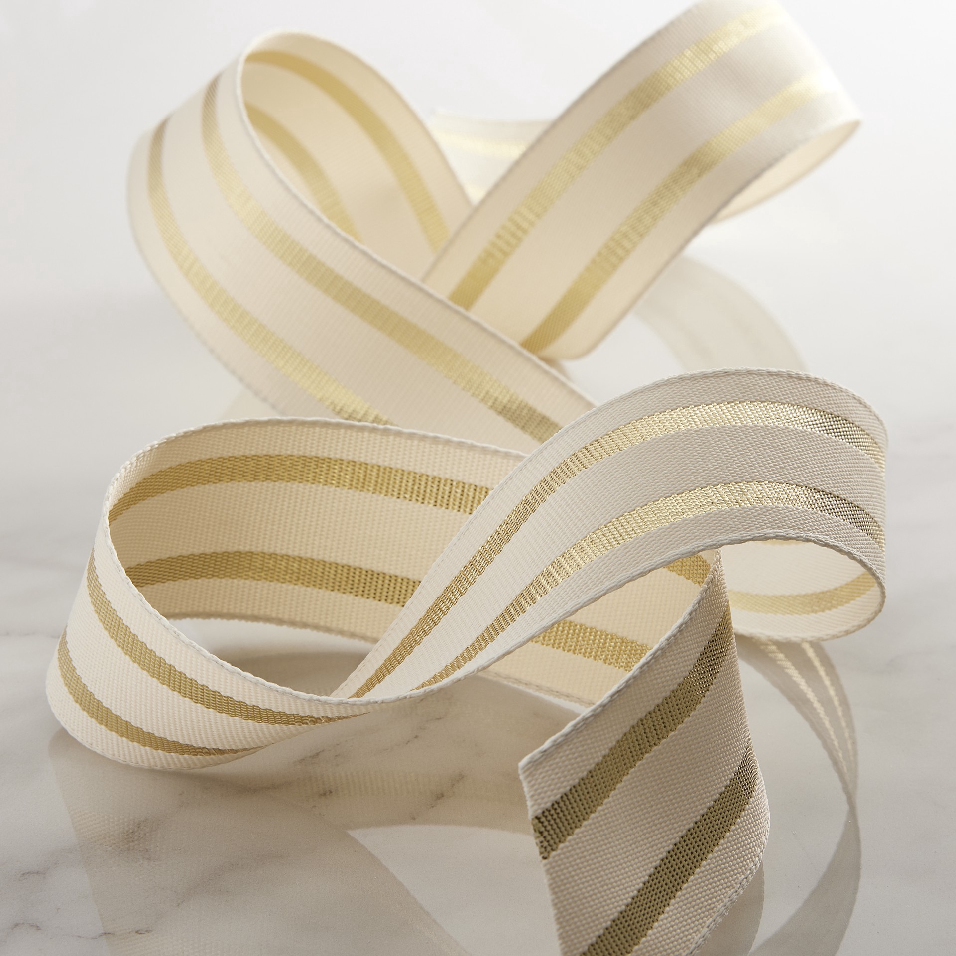 slide 3 of 4, 1.5" X 3yd. Wired Ticking Stripe Ribbon By Celebrate It, 1.5 in x 3 yd