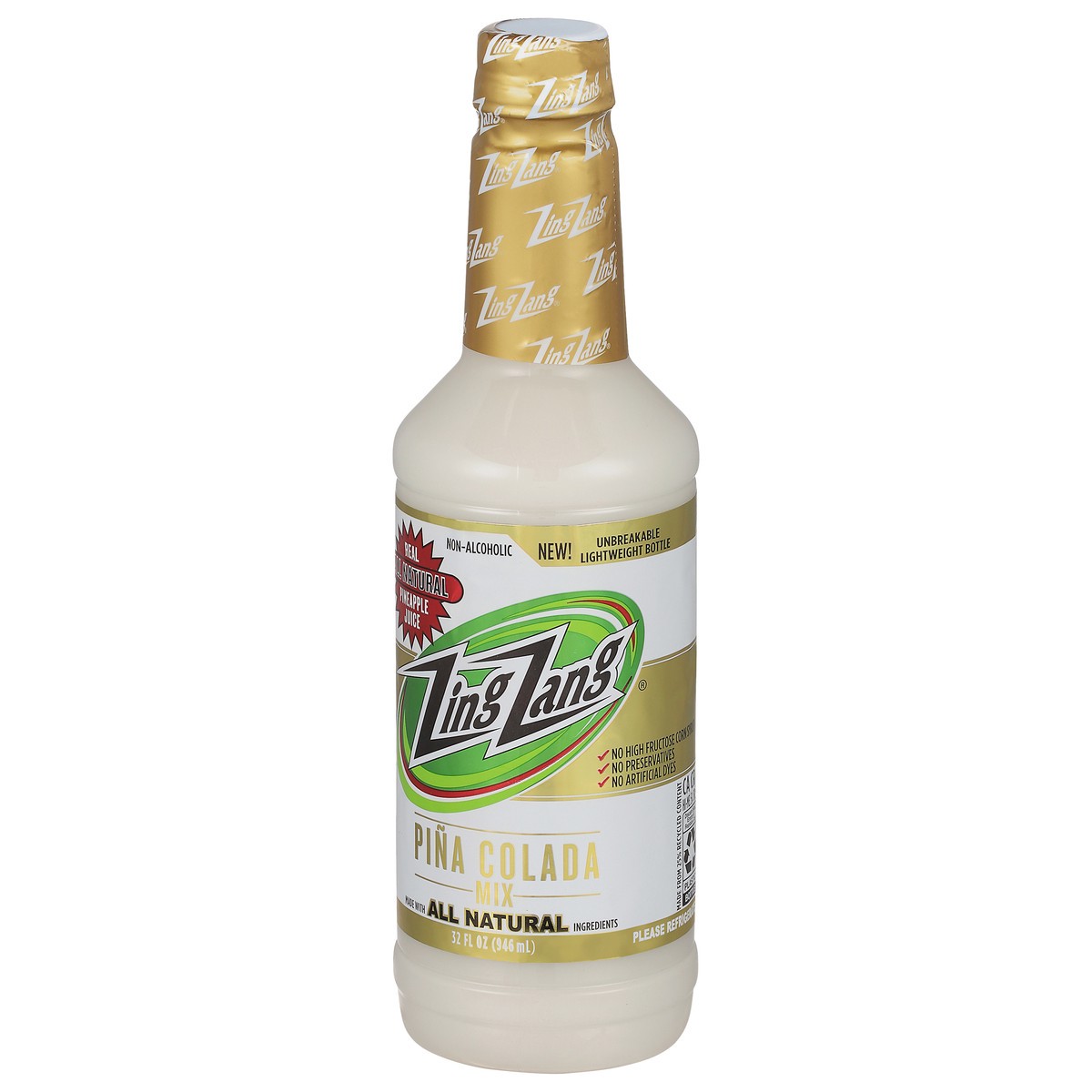 slide 3 of 9, Zing Zang Amazing Pina Colada Mix, Non-Alcoholic Cocktail Mixer, 32 Fl Oz Bottle, 32 fl oz
