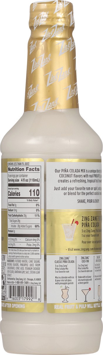 slide 5 of 9, Zing Zang Amazing Pina Colada Mix, Non-Alcoholic Cocktail Mixer, 32 Fl Oz Bottle, 32 fl oz