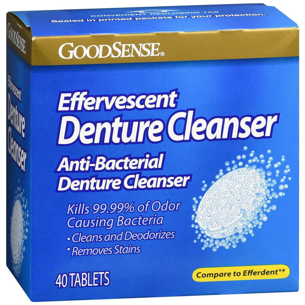 slide 2 of 3, GOOD SENSE GoodSense Effervescent Denture Cleanser Tablets, 40 Count, 40 ct