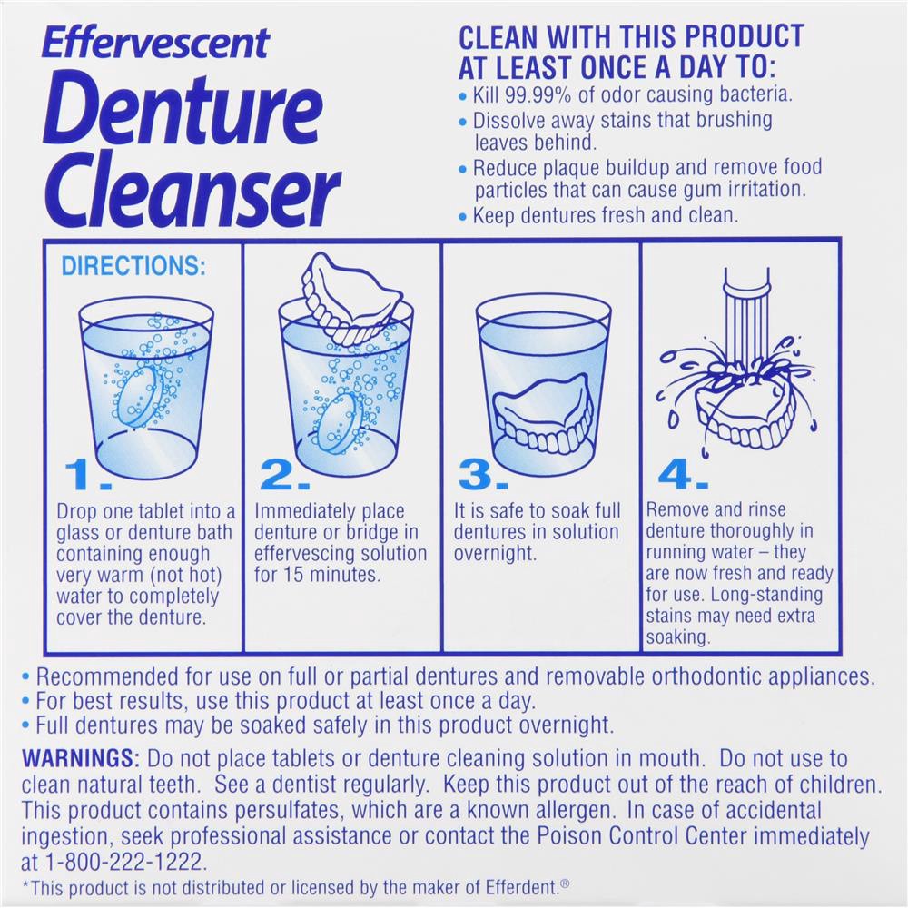 slide 3 of 3, GOOD SENSE GoodSense Effervescent Denture Cleanser Tablets, 40 Count, 40 ct