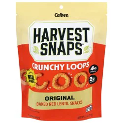 Harvest Snaps Crunchy Loops Baked Original Red Lentil Snacks 2.5 oz