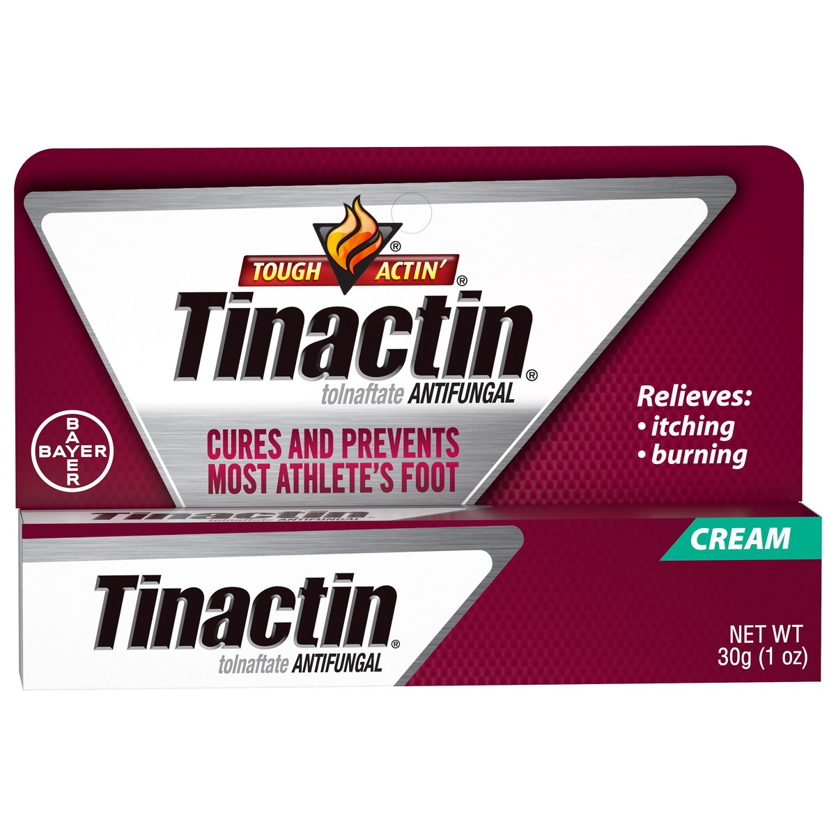 slide 2 of 8, Tinactin Antifungal Cream 30 g Box, 30 gal