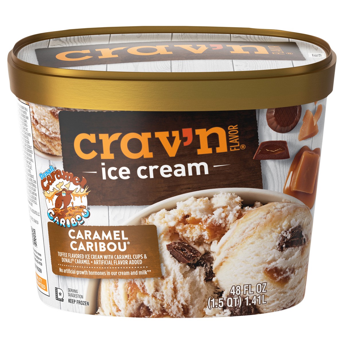 slide 3 of 4, Crav'n Flavor Caramel Caribou Ice Cream 48 fl oz, 48 fl oz