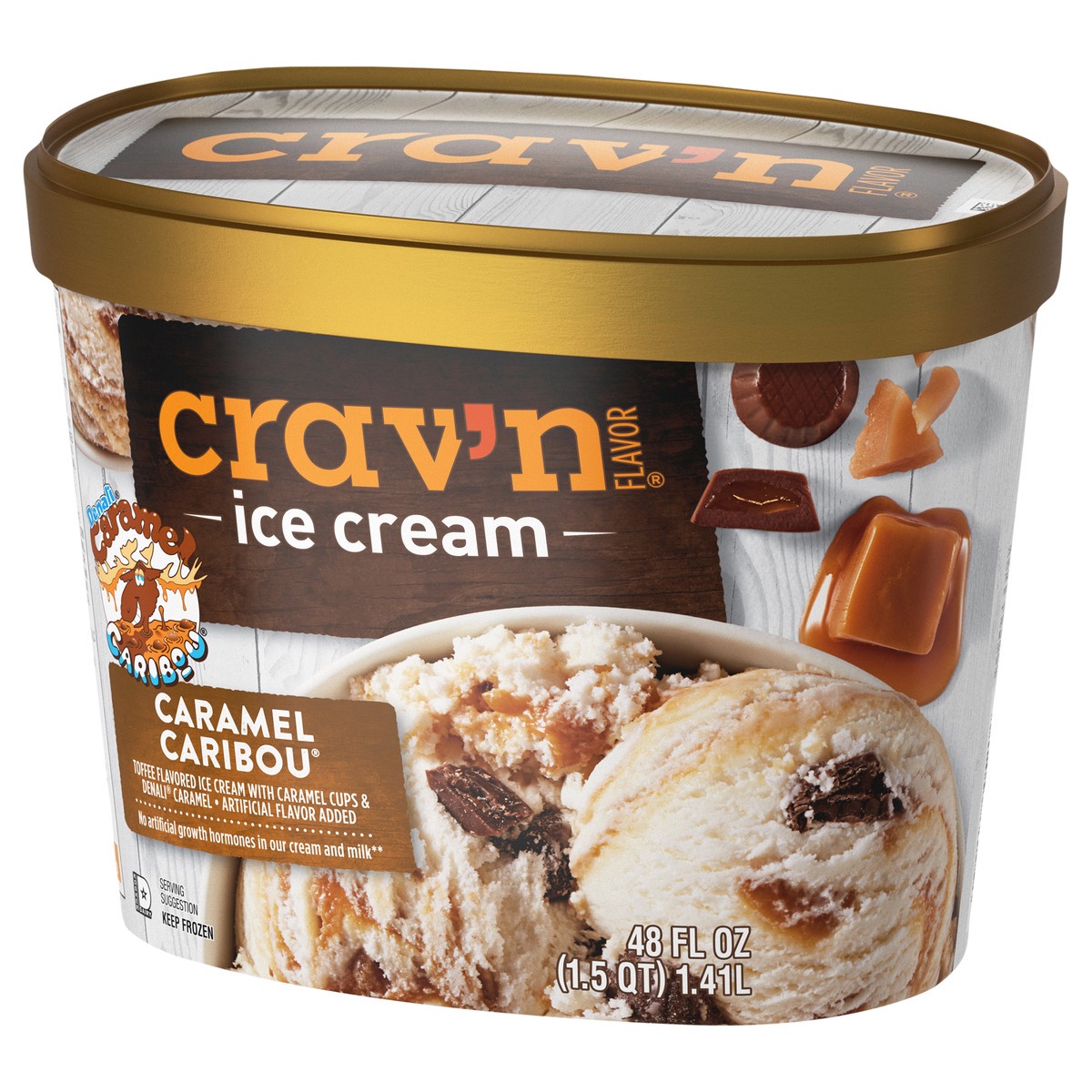 slide 2 of 4, Crav'n Flavor Caramel Caribou Ice Cream 48 fl oz, 48 fl oz