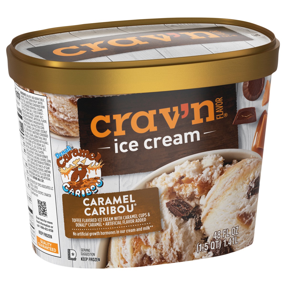 slide 4 of 4, Crav'n Flavor Caramel Caribou Ice Cream 48 fl oz, 48 fl oz
