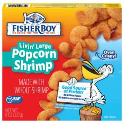 Fisher Boy Livin' Large Popcorn Shrimp, 8 oz