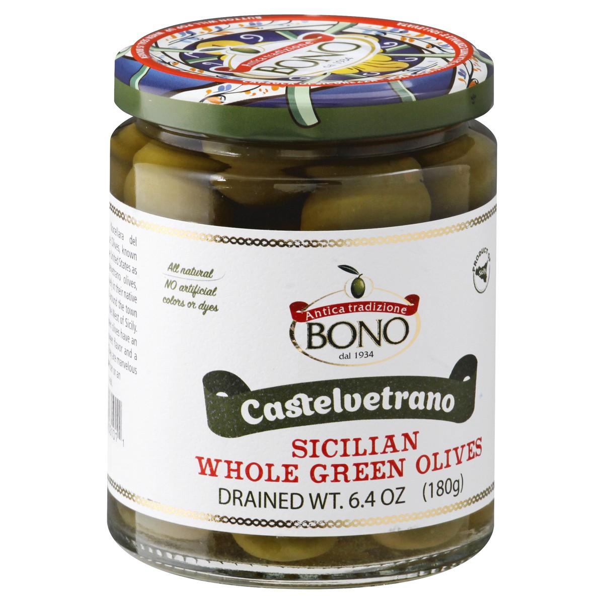 slide 2 of 11, Bono Castelvetrano Whole Green Sicilian Sicilian Olives 6.4 oz, 6.4 oz