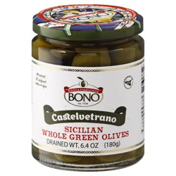 Bono Imported Castelvetrano Whole Sicilian Green Olives 6.4 oz