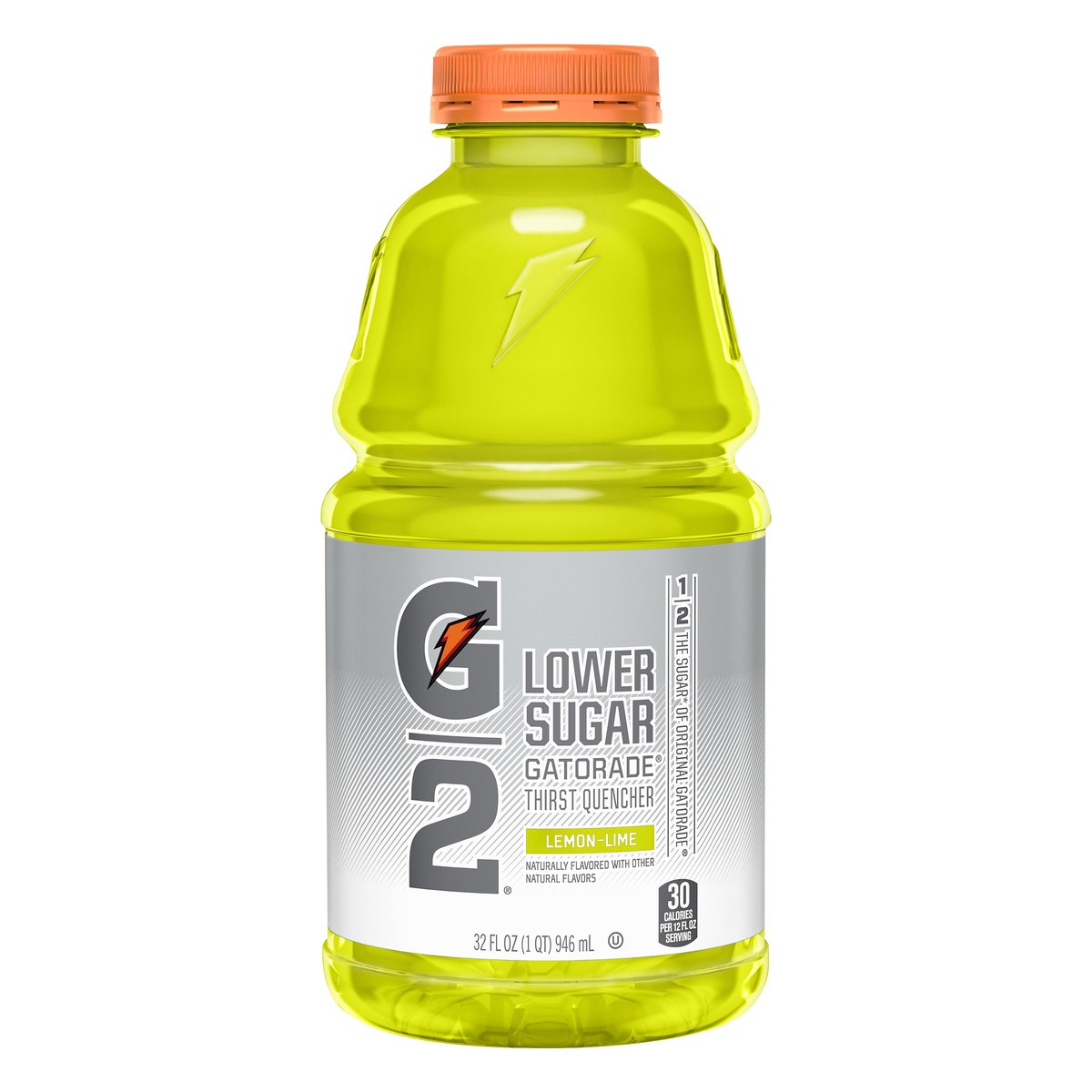slide 1 of 2, Gatorade Lower Sugar Lemon/Lime Thirst Quencher 32 oz, 32 fl oz