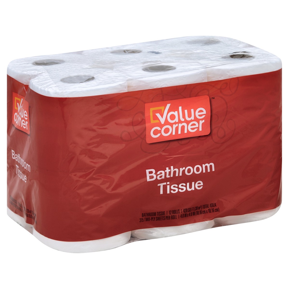 slide 6 of 6, Value Corner Bathroom Tissue Two-Ply, 12 ct