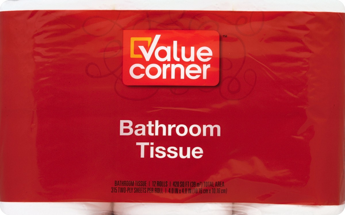 slide 4 of 5, Value Corner Bathroom Tissue Two-Ply, 12 ct