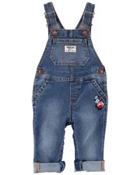 Oshkosh Baby Stretch Denim Overalls Blue Wash 3M