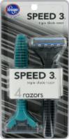 slide 1 of 1, Kroger Speed 3 Disposable Razors, 4 ct
