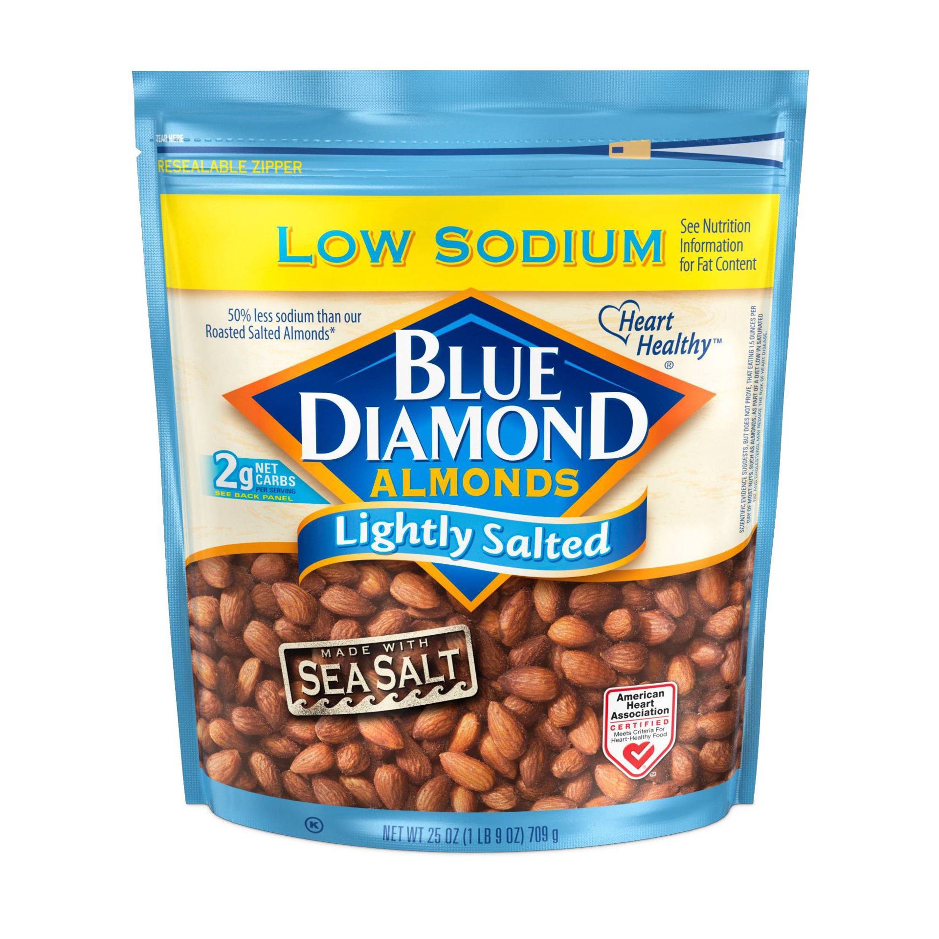 slide 1 of 1, Blue Diamond Almonds Lightly Salted, 25 oz