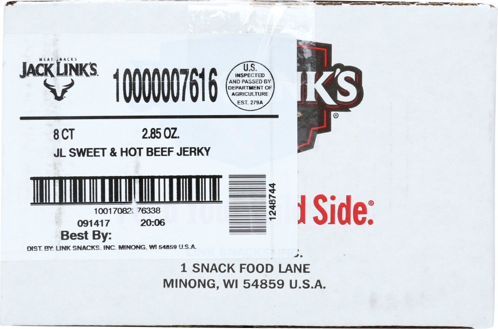 slide 1 of 3, Jack Link's Sweet and Hot Beef Jerky, 3.25 oz